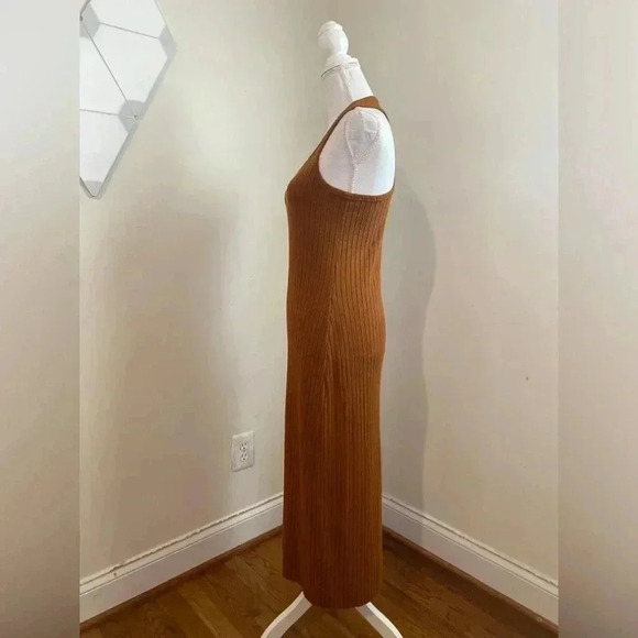 VINCE Ribbed Racerback Midi Tank Dress Size S - Picture 6 of 9